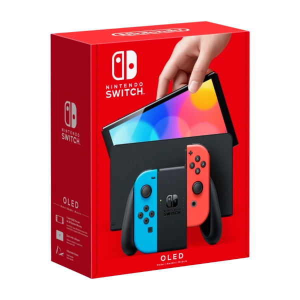 Switch OLED Spillekonsol Neon rød / Neon, blå