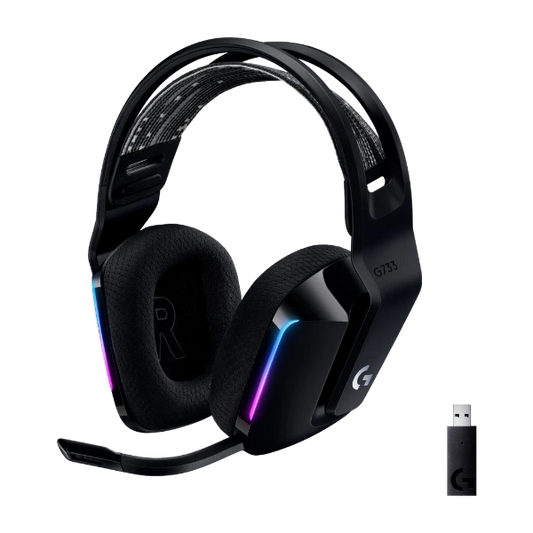 G733 LIGHTSPEED trådløst gaming headset, sort