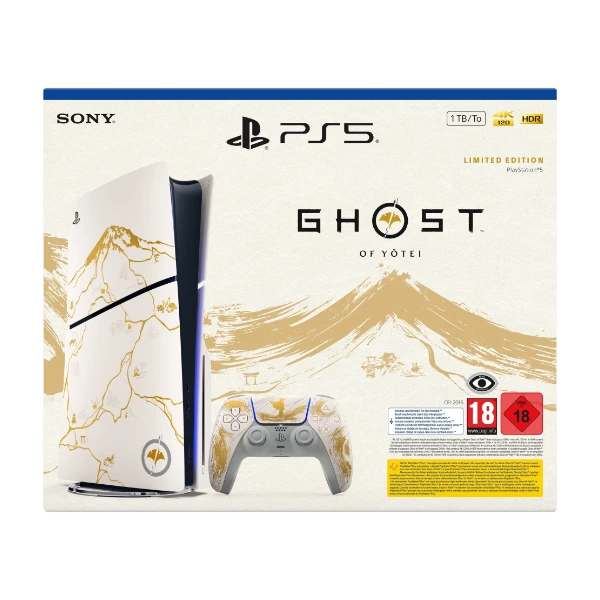 PlayStation 5 Slim-konsol – Ghost of Yotei Gold Limited Edition-pakke